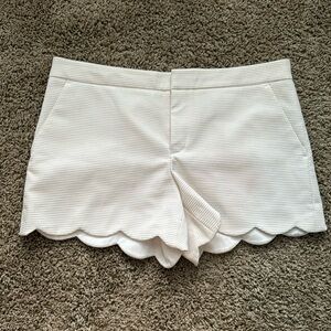 White scallop shorts
